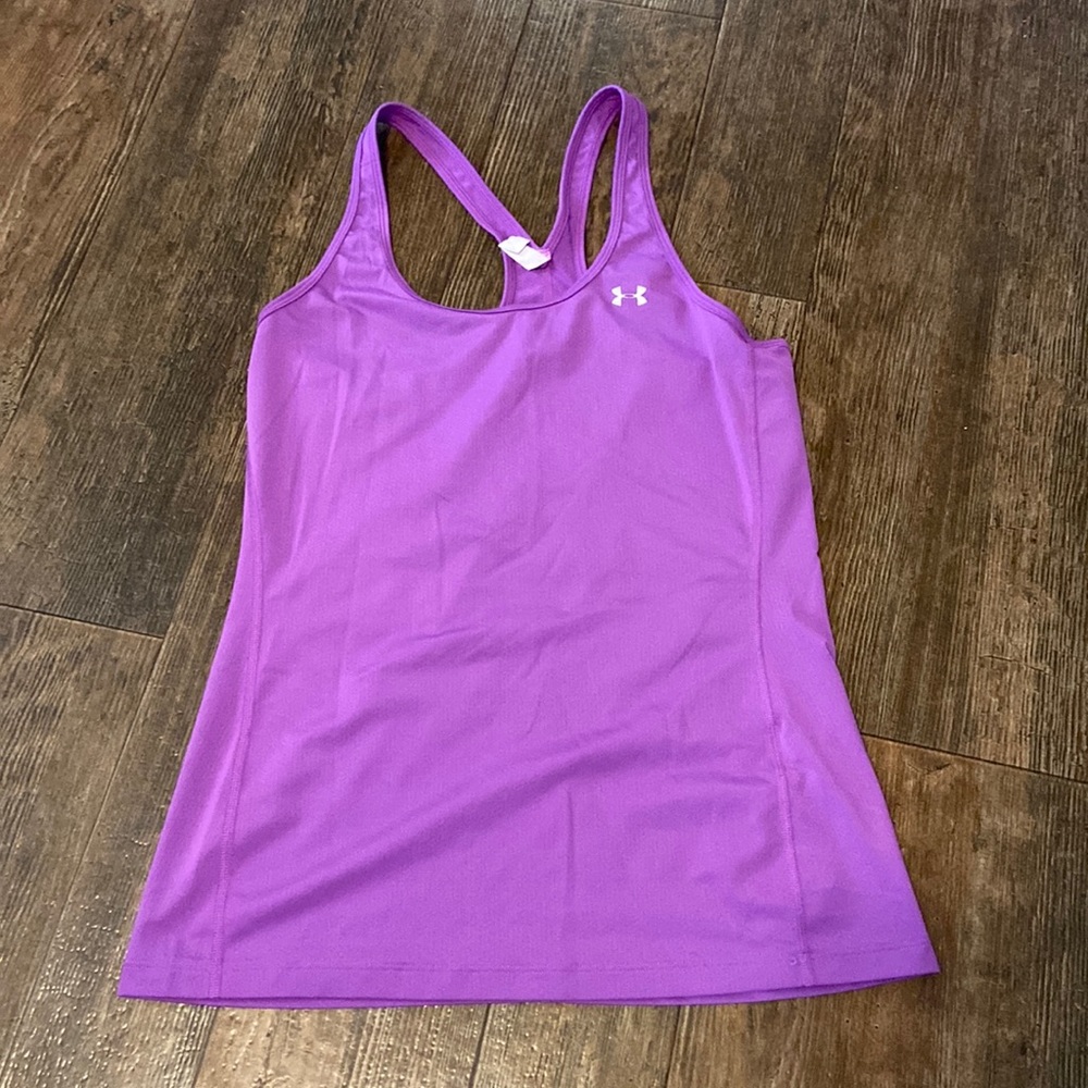 Purple Under Armour workout tank